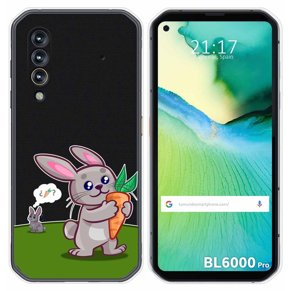 Funda Gel Transparente para Blackview BL6000 Pro diseño Conejo Dibujos