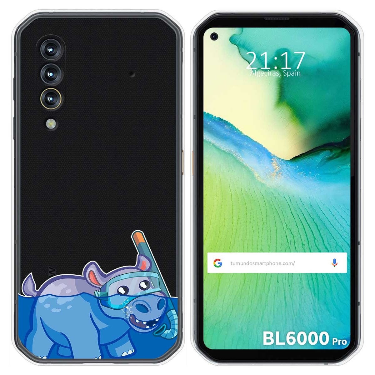 Funda Gel Transparente para Blackview BL6000 Pro diseño Hipo Dibujos