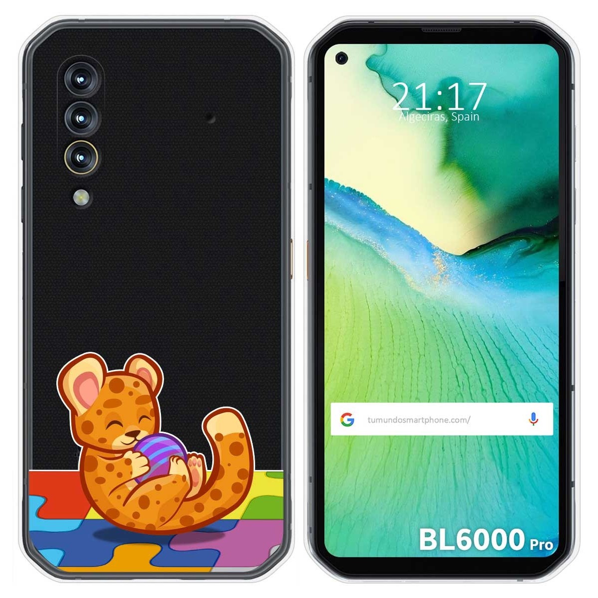 Funda Gel Transparente para Blackview BL6000 Pro diseño Leopardo Dibujos