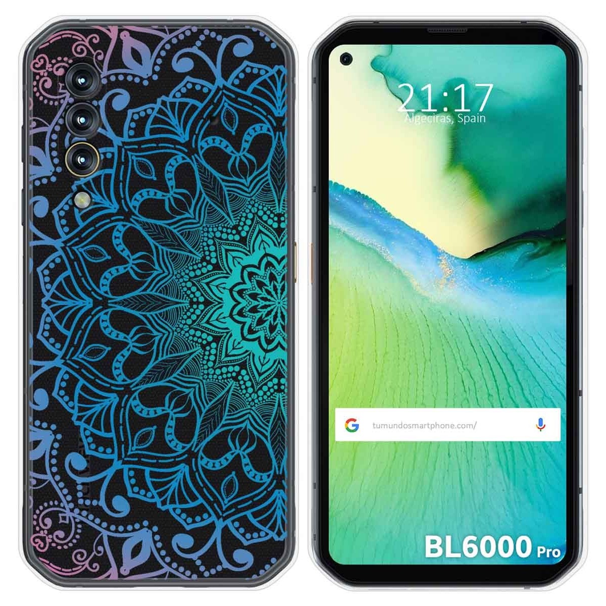 Funda Gel Transparente para Blackview BL6000 Pro diseño Mandala Dibujos