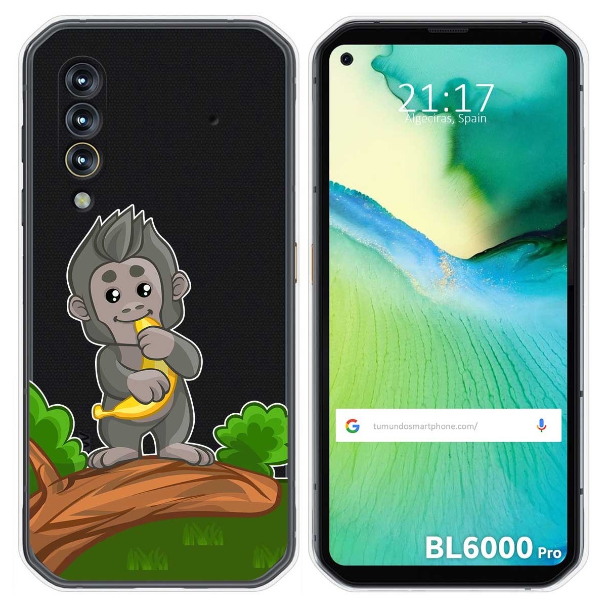 Funda Gel Transparente para Blackview BL6000 Pro diseño Mono Dibujos