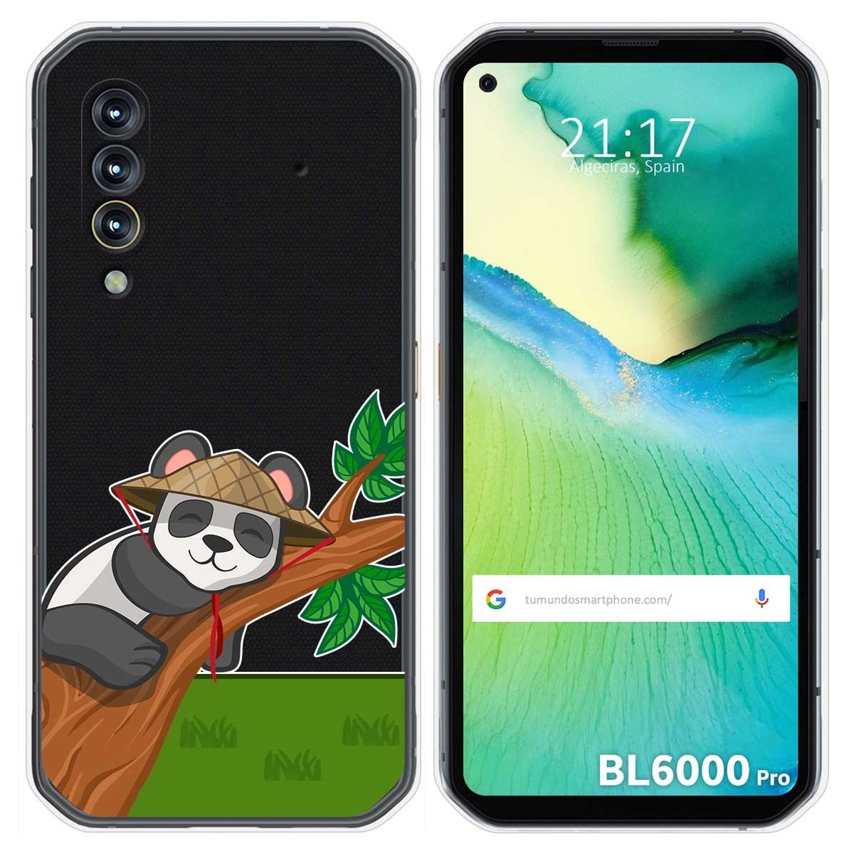 Funda Gel Transparente para Blackview BL6000 Pro diseño Panda Dibujos
