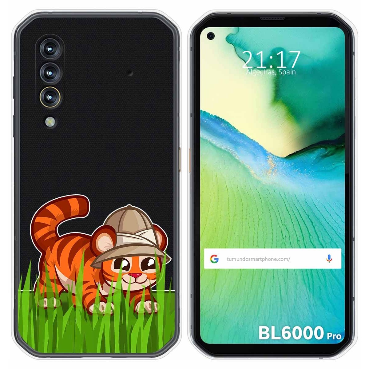 Funda Gel Transparente para Blackview BL6000 Pro diseño Tigre Dibujos