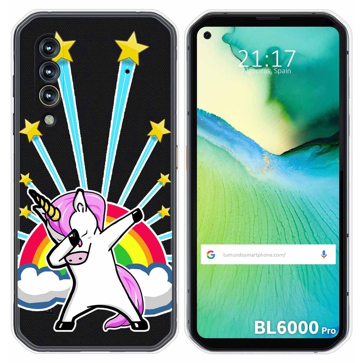 Funda Gel Transparente para Blackview BL6000 Pro diseño Unicornio Dibujos