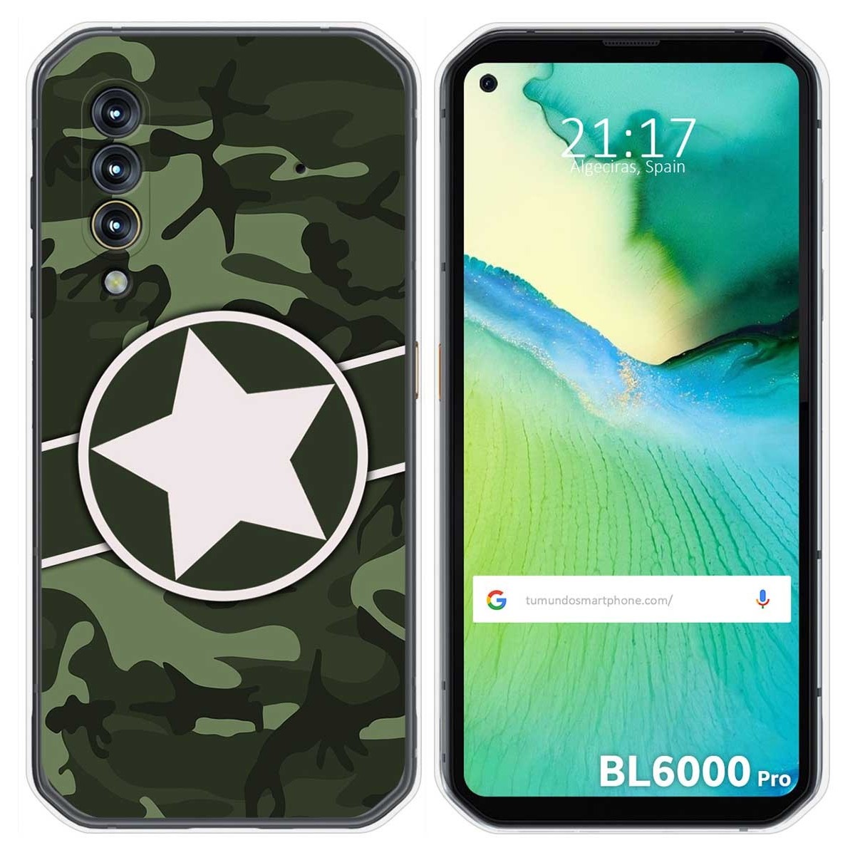 Funda Gel Tpu para Blackview BL6000 Pro diseño Camuflaje 01 Dibujos