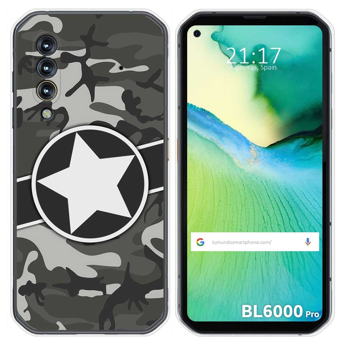 Funda Gel Tpu para Blackview BL6000 Pro diseño Camuflaje 02 Dibujos