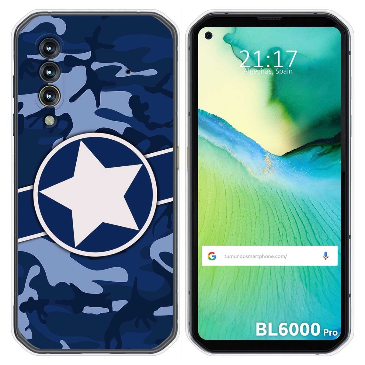 Funda Gel Tpu para Blackview BL6000 Pro diseño Camuflaje 03 Dibujos