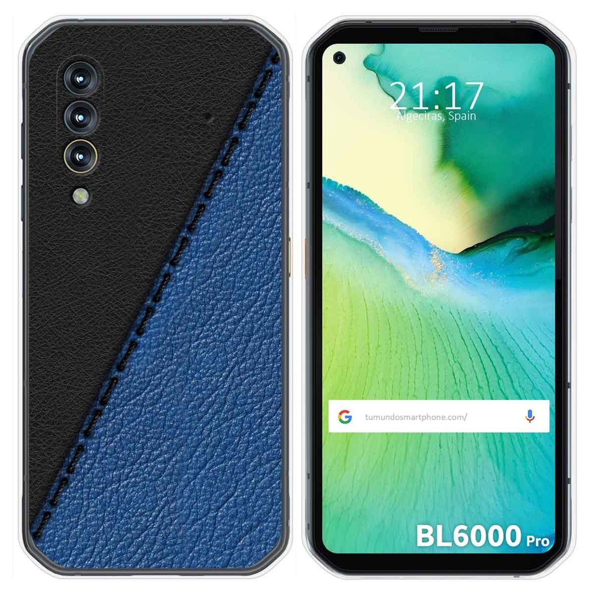 Funda Gel Tpu para Blackview BL6000 Pro diseño Cuero 02 Dibujos