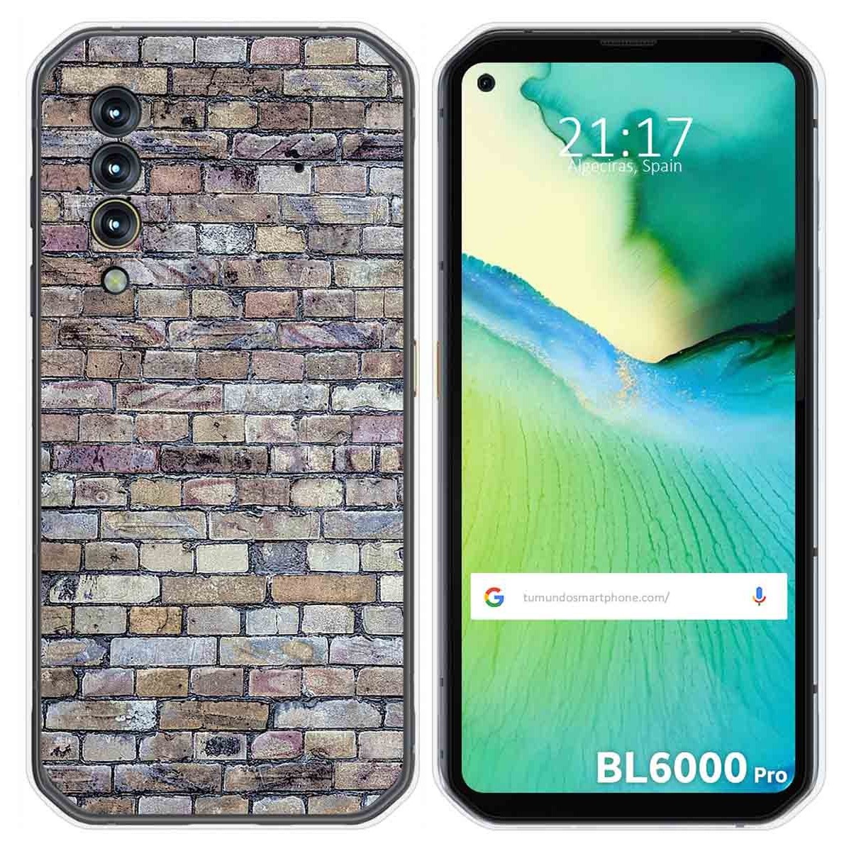 Funda Gel Tpu para Blackview BL6000 Pro diseño Ladrillo 02 Dibujos