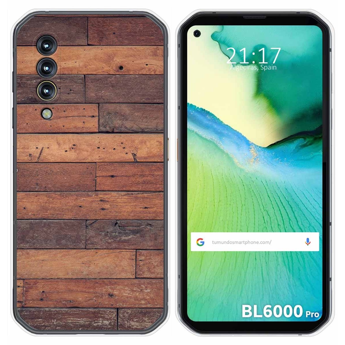 Funda Gel Tpu para Blackview BL6000 Pro diseño Madera 03 Dibujos