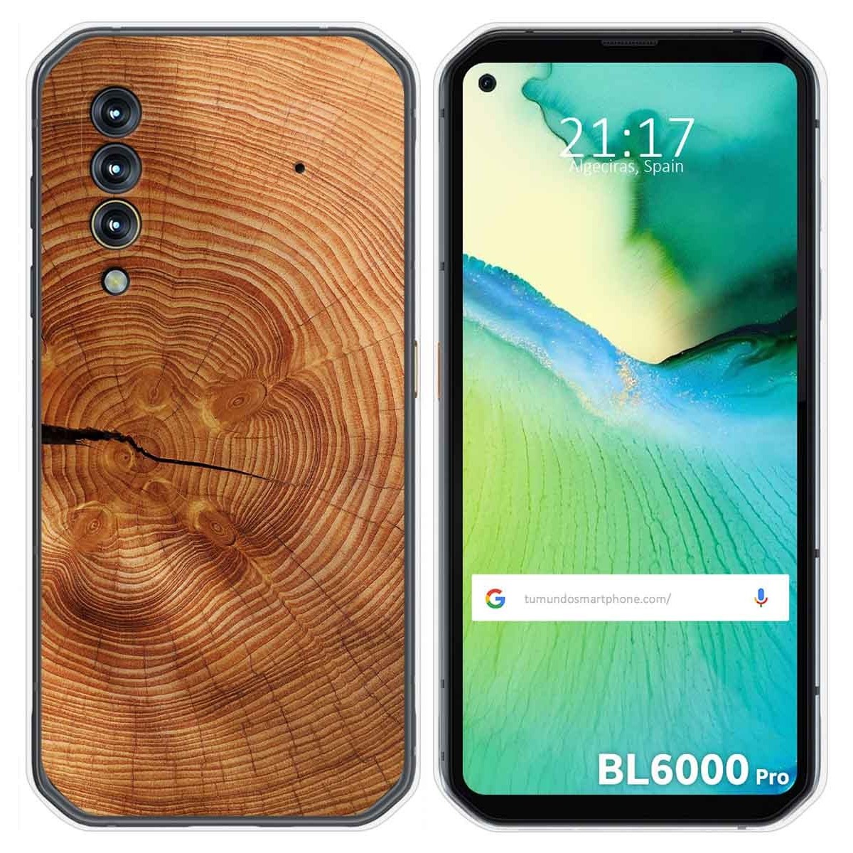 Funda Gel Tpu para Blackview BL6000 Pro diseño Madera 04 Dibujos