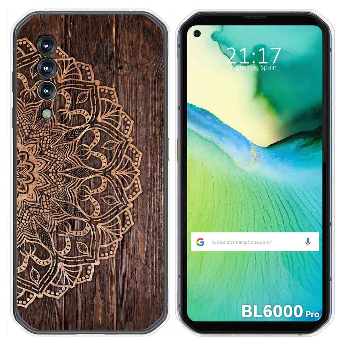 Funda Gel Tpu para Blackview BL6000 Pro diseño Madera 06 Dibujos