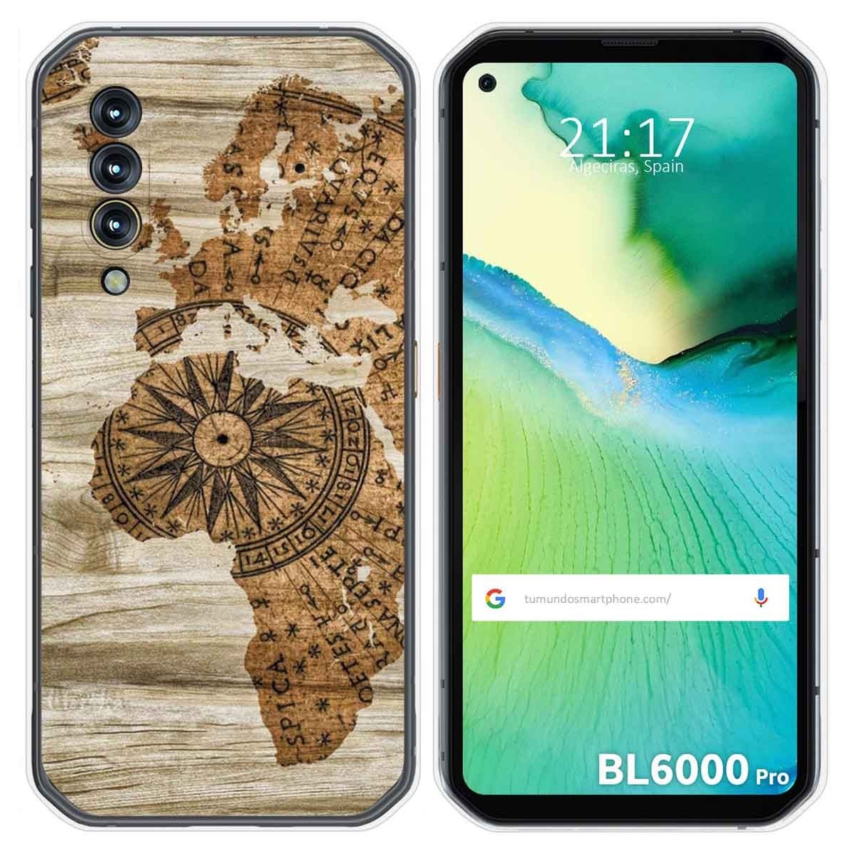 Funda Gel Tpu para Blackview BL6000 Pro diseño Madera 07 Dibujos
