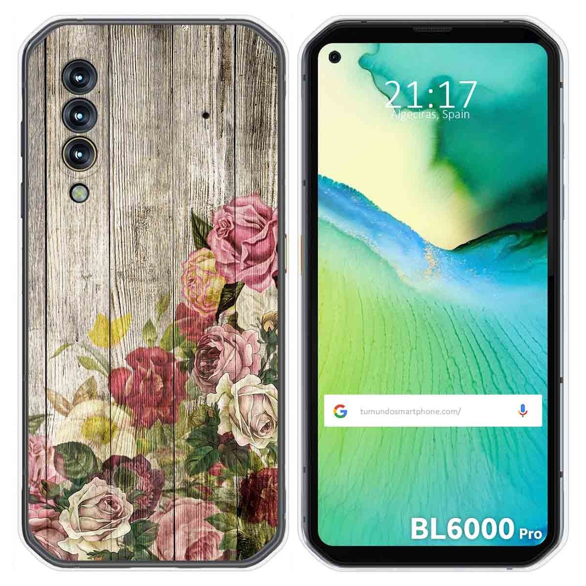 Funda Gel Tpu para Blackview BL6000 Pro diseño Madera 08 Dibujos