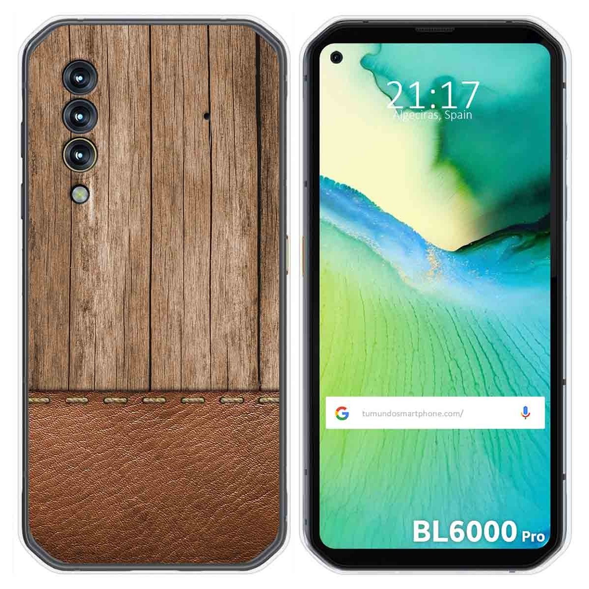 Funda Gel Tpu para Blackview BL6000 Pro diseño Madera 09 Dibujos