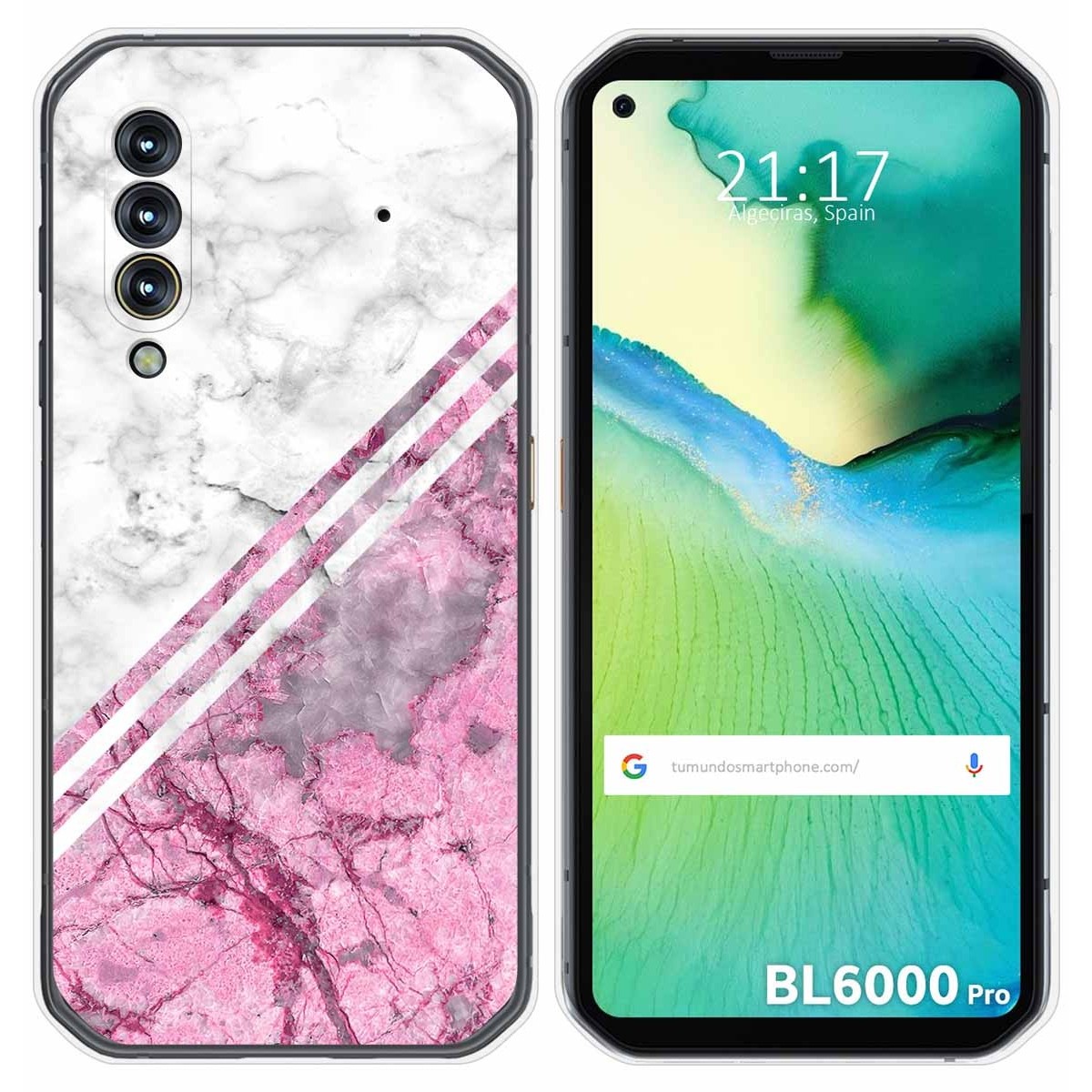 Funda Gel Tpu para Blackview BL6000 Pro diseño Mármol 03 Dibujos