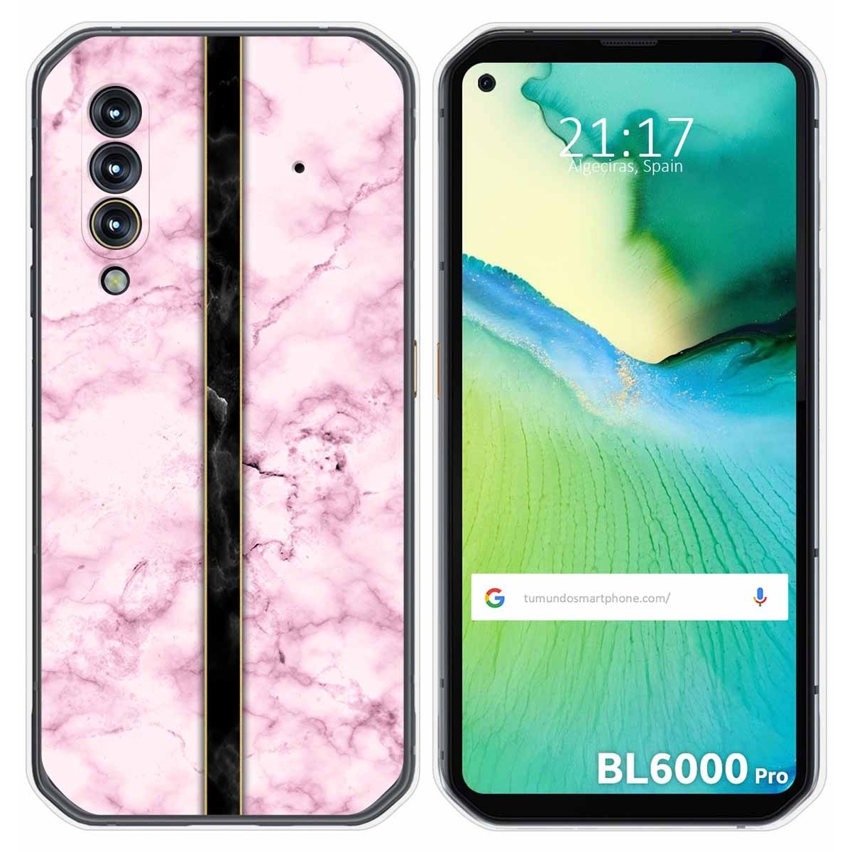Funda Gel Tpu para Blackview BL6000 Pro diseño Mármol 04 Dibujos