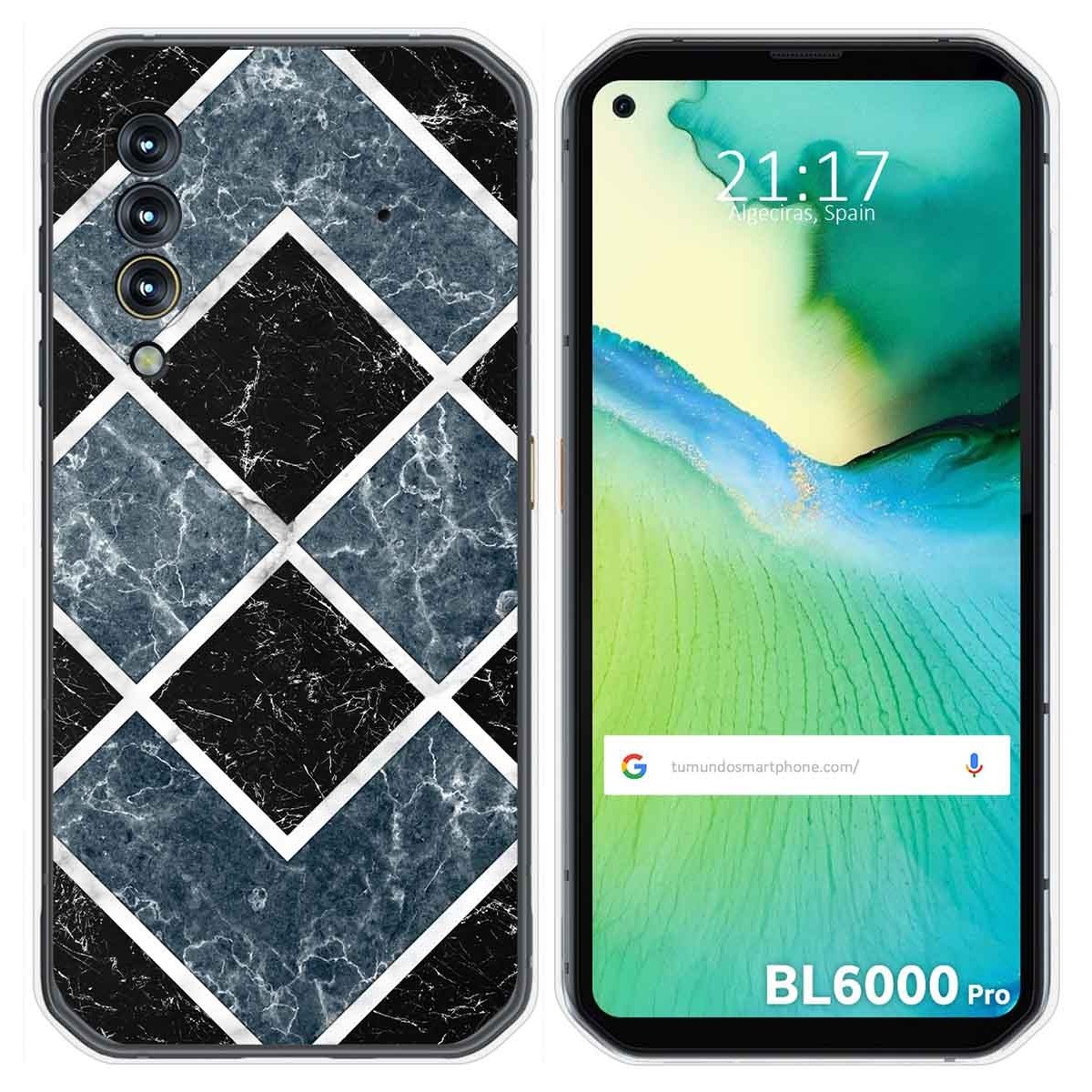 Funda Gel Tpu para Blackview BL6000 Pro diseño Mármol 06 Dibujos