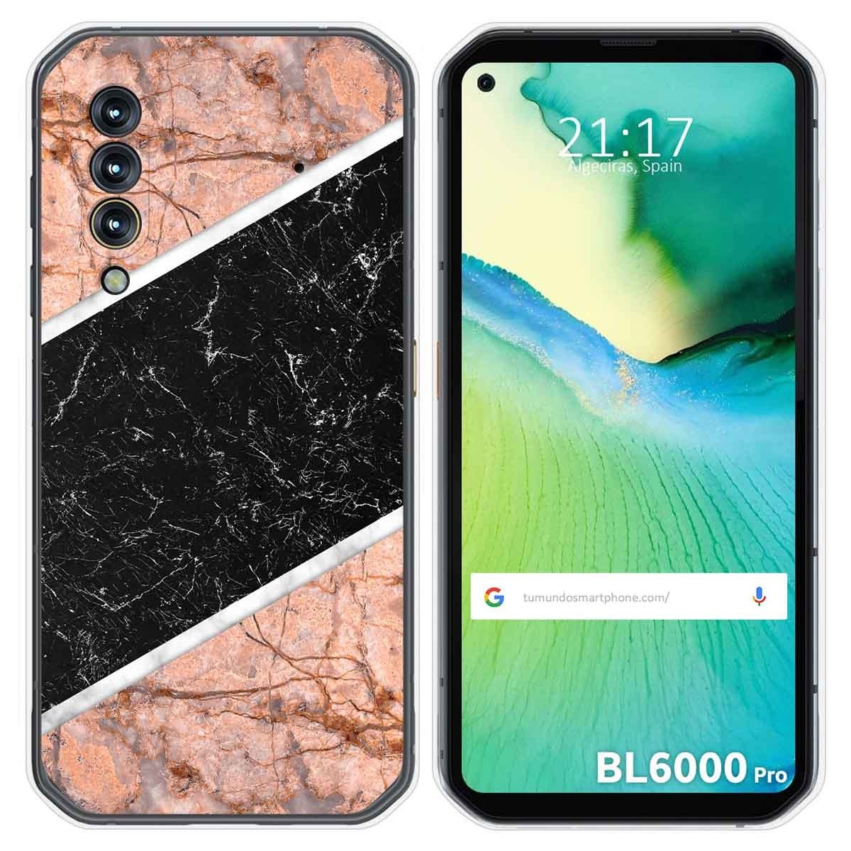 Funda Gel Tpu para Blackview BL6000 Pro diseño Mármol 07 Dibujos