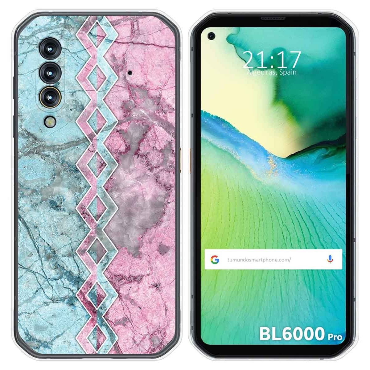 Funda Gel Tpu para Blackview BL6000 Pro diseño Mármol 08 Dibujos