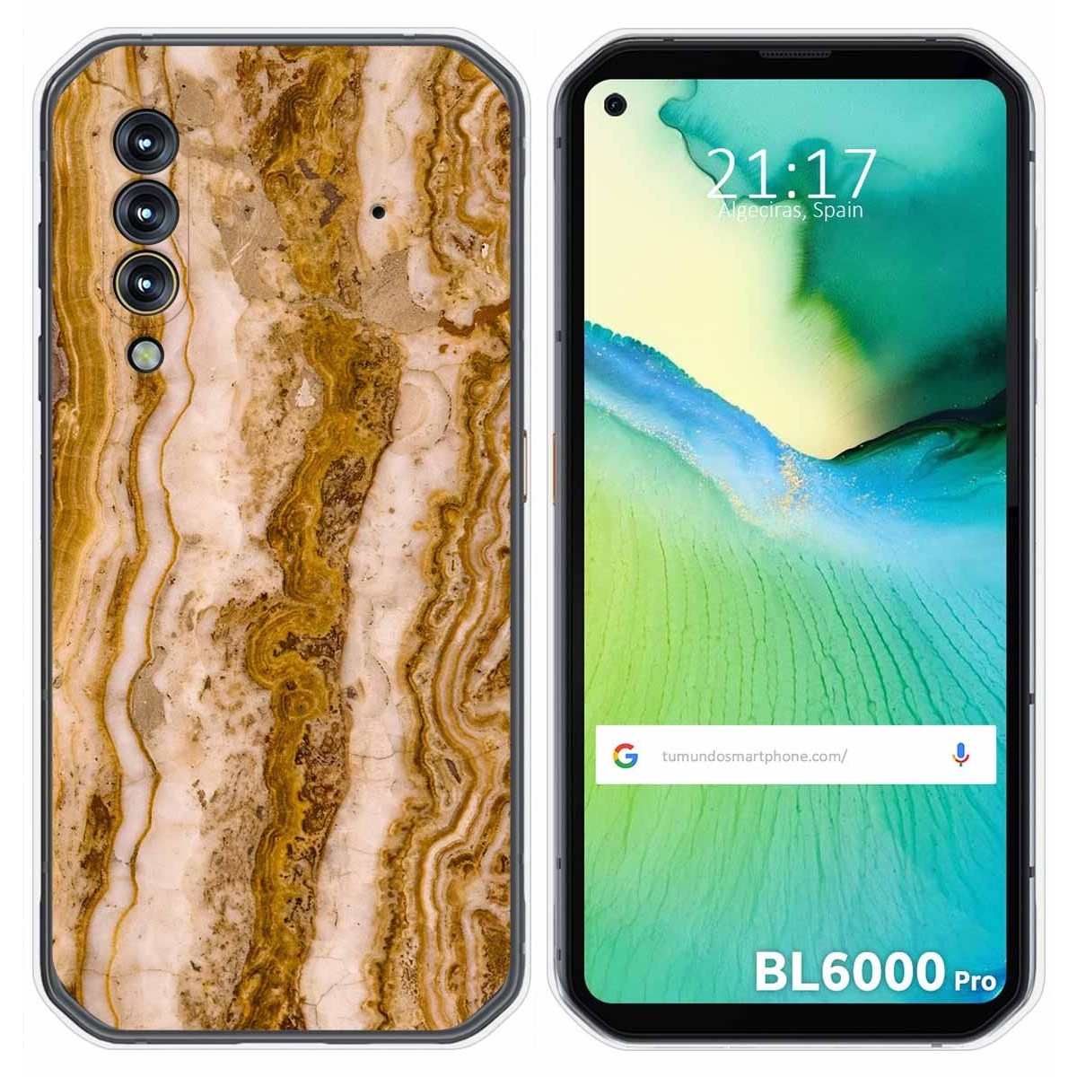 Funda Gel Tpu para Blackview BL6000 Pro diseño Mármol 10 Dibujos