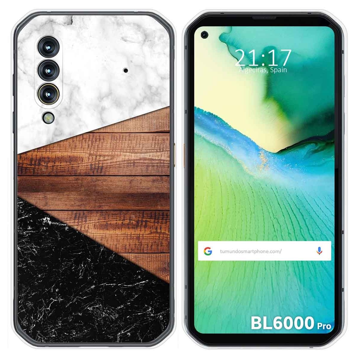 Funda Gel Tpu para Blackview BL6000 Pro diseño Mármol 11 Dibujos