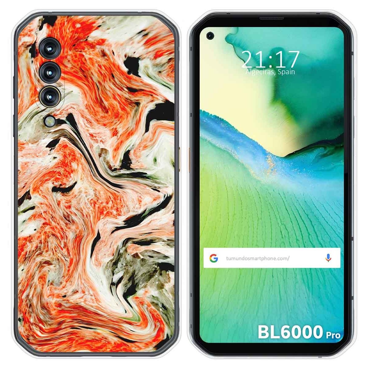 Funda Gel Tpu para Blackview BL6000 Pro diseño Mármol 12 Dibujos