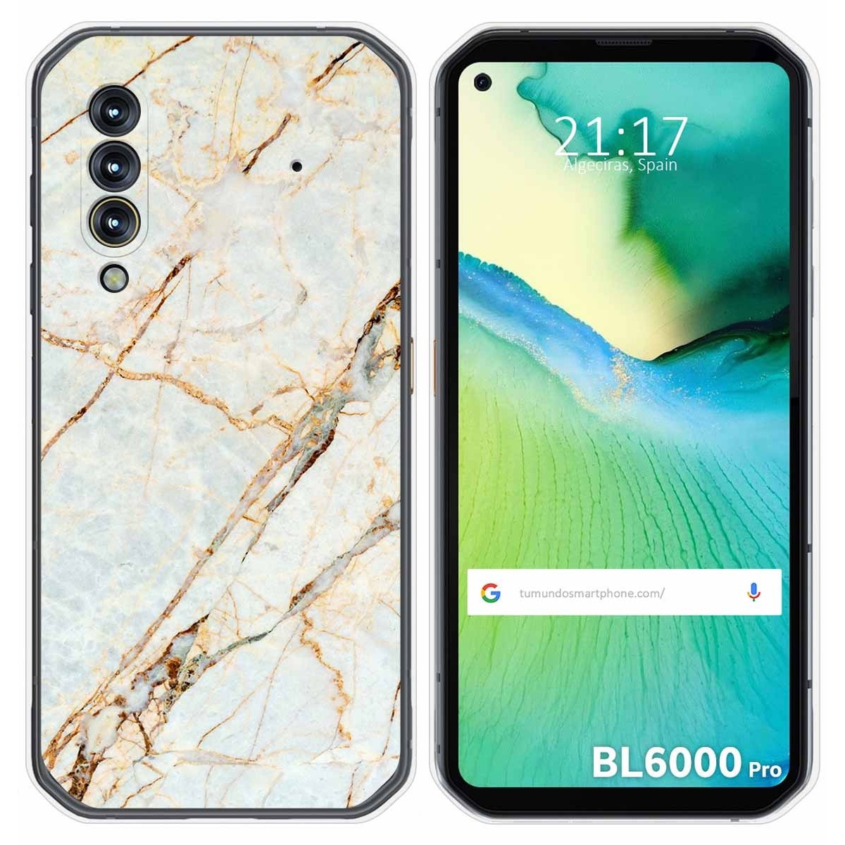 Funda Gel Tpu para Blackview BL6000 Pro diseño Mármol 13 Dibujos