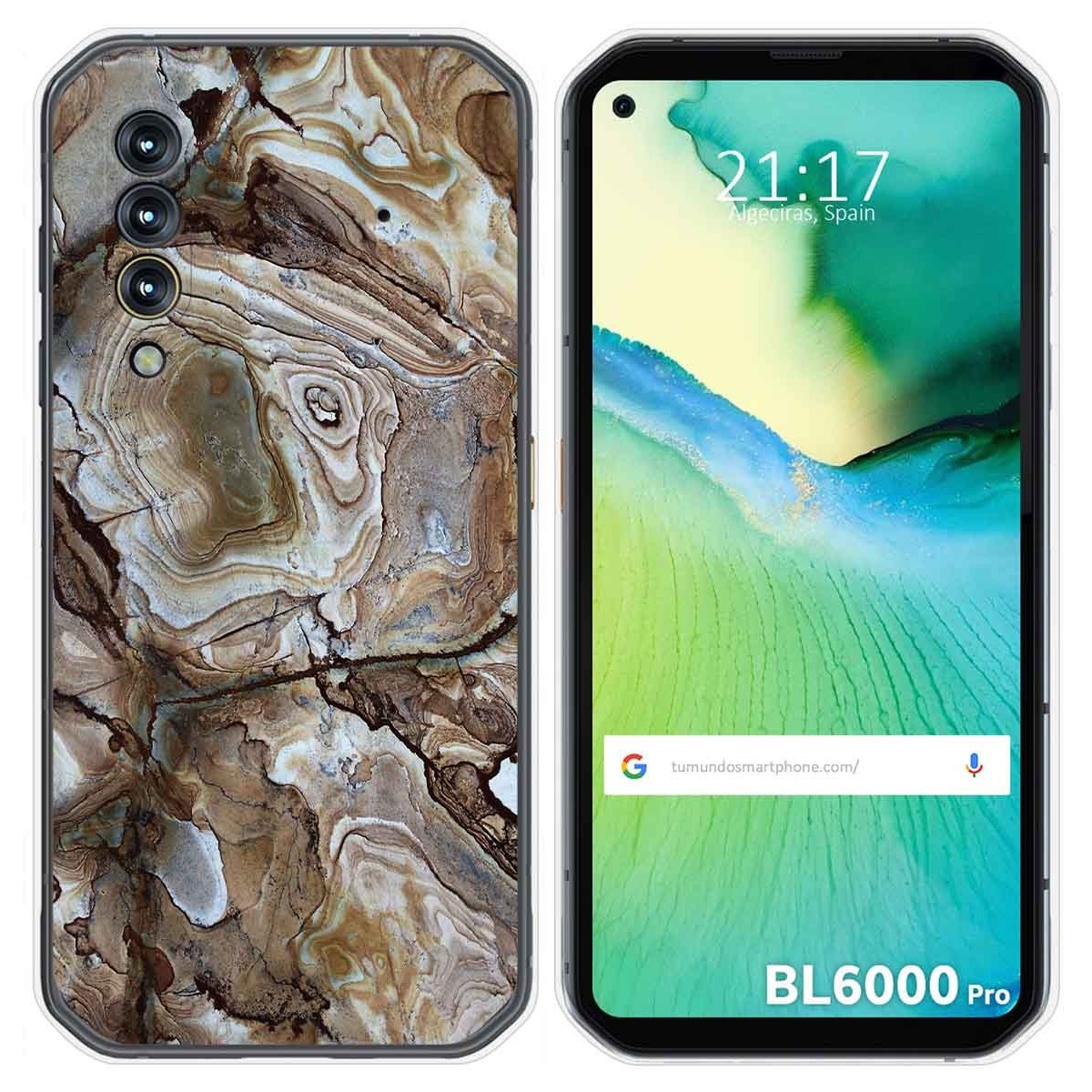 Funda Gel Tpu para Blackview BL6000 Pro diseño Mármol 14 Dibujos