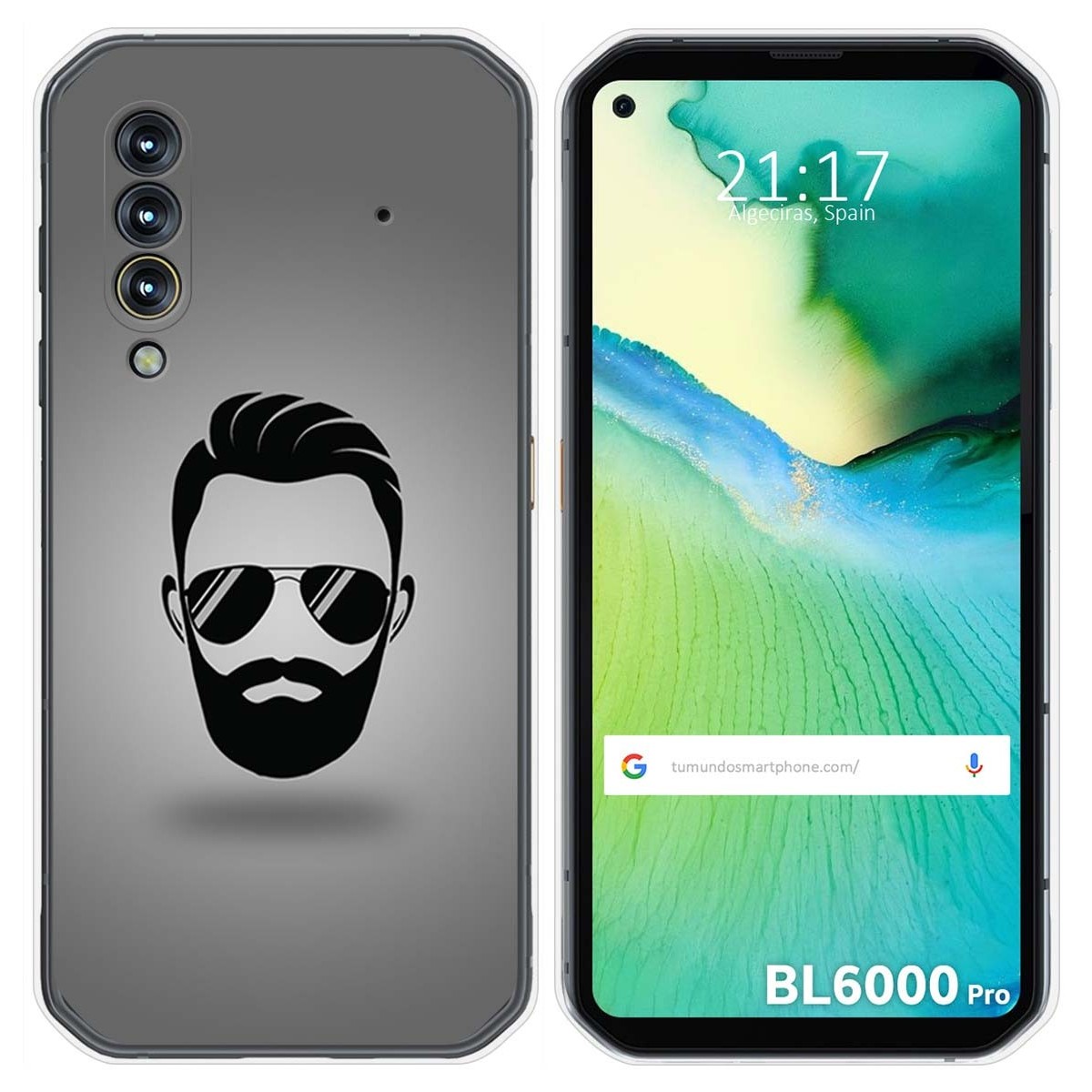 Funda Gel Tpu para Blackview BL6000 Pro diseño Barba Dibujos