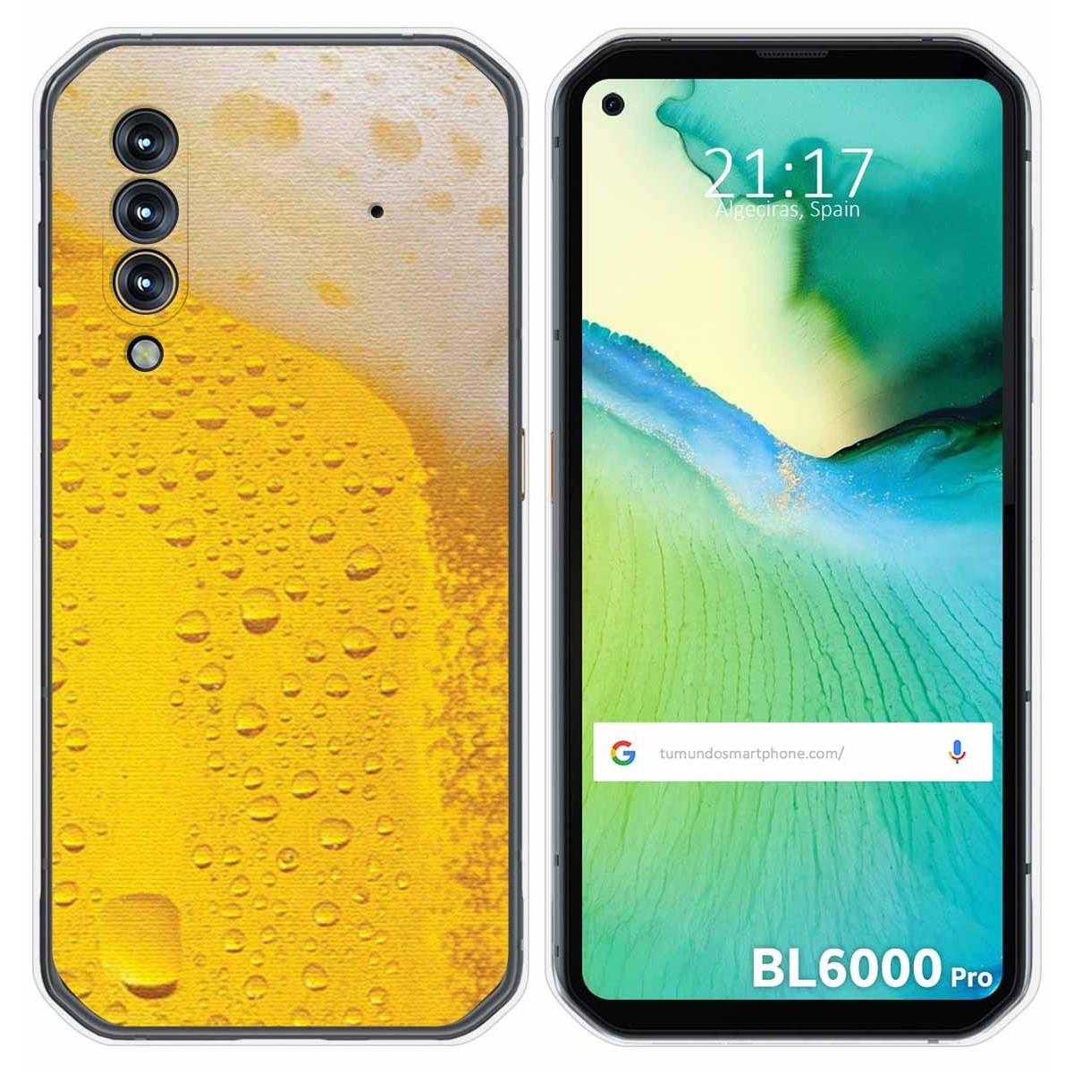 Funda Gel Tpu para Blackview BL6000 Pro diseño Cerveza Dibujos