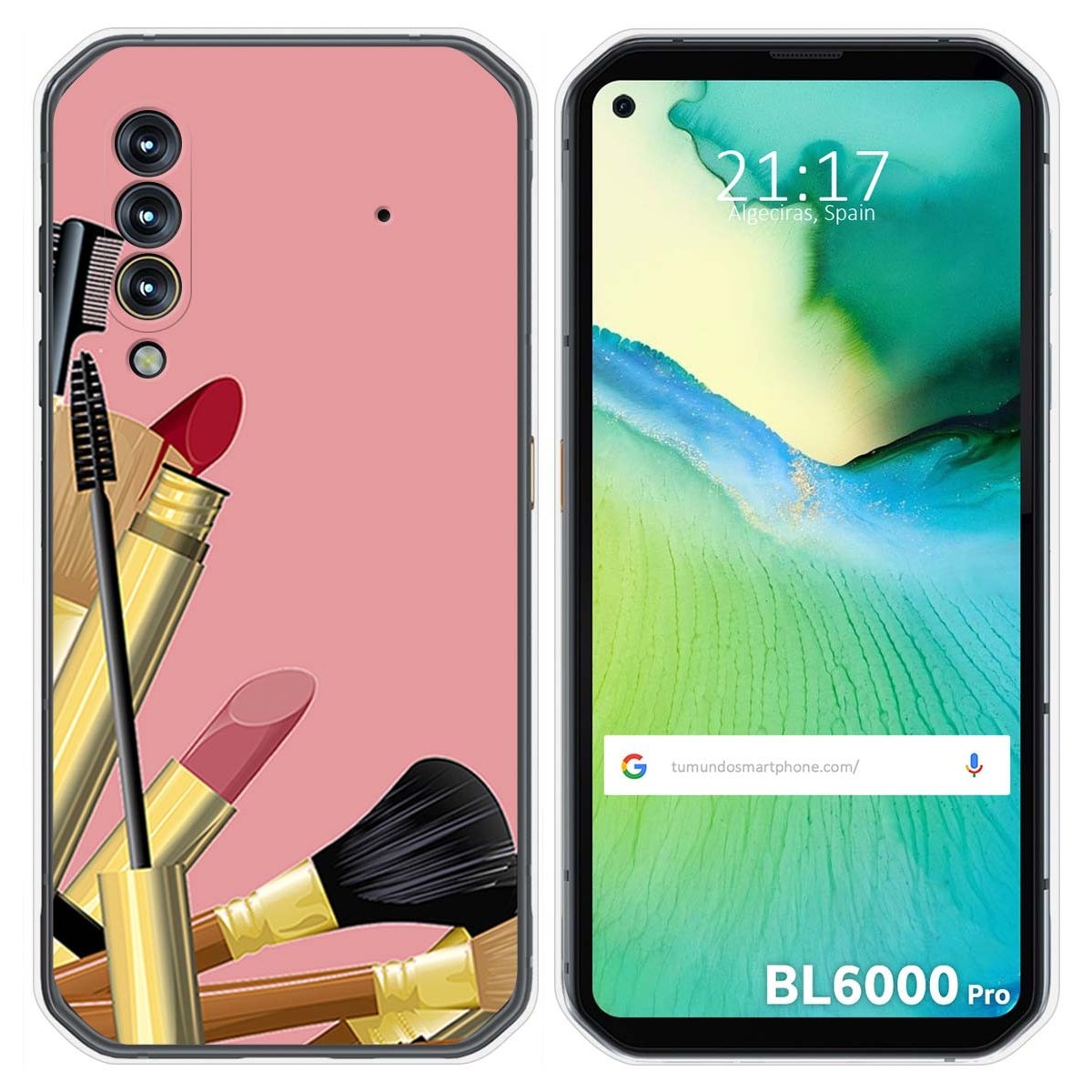 Funda Gel Tpu para Blackview BL6000 Pro diseño Brochas Dibujos