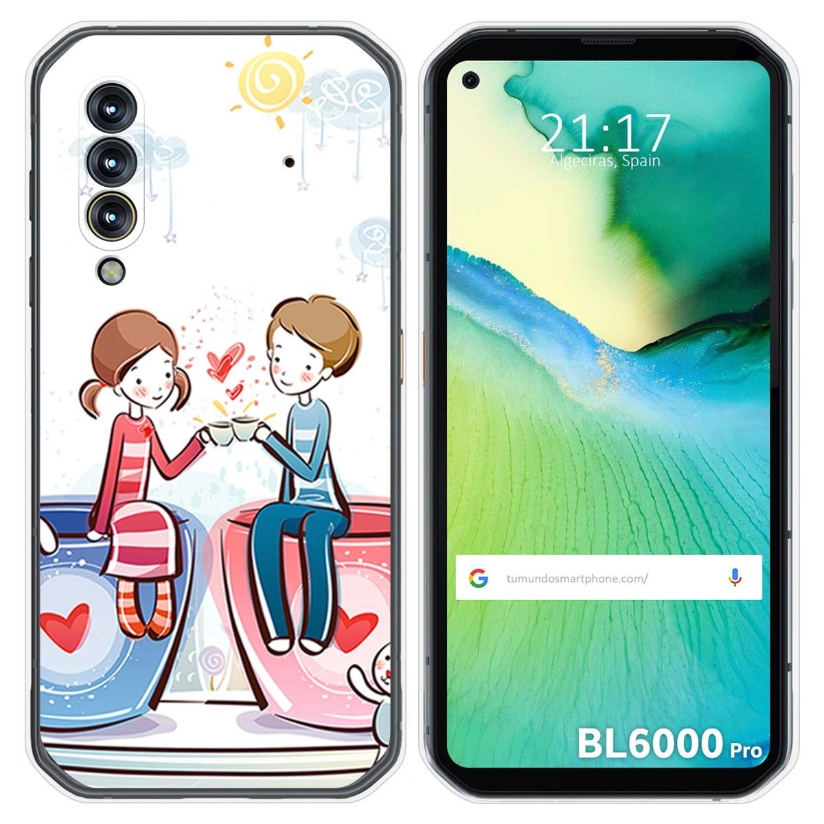 Funda Gel Tpu para Blackview BL6000 Pro diseño Café Dibujos