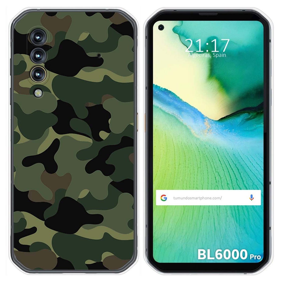 Funda Gel Tpu para Blackview BL6000 Pro diseño Camuflaje Dibujos