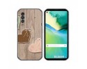 Funda Gel Tpu para Blackview BL6000 Pro diseño Corazones Madera Dibujos