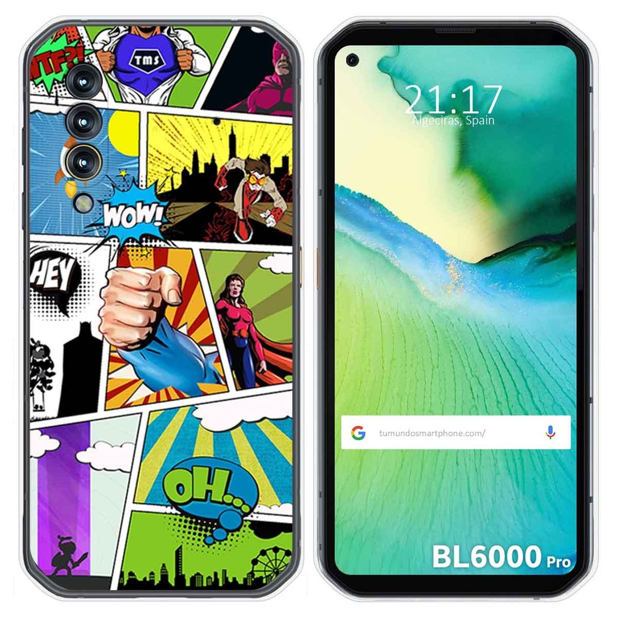 Funda Gel Tpu para Blackview BL6000 Pro diseño Comic Dibujos