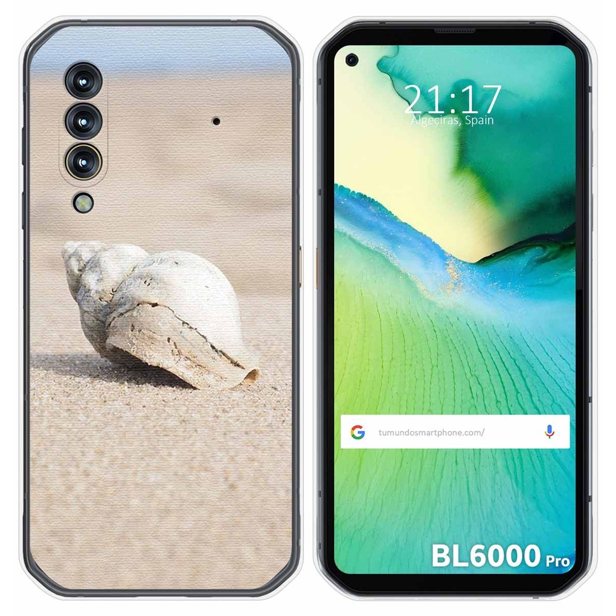 Funda Gel Tpu para Blackview BL6000 Pro diseño Concha Dibujos