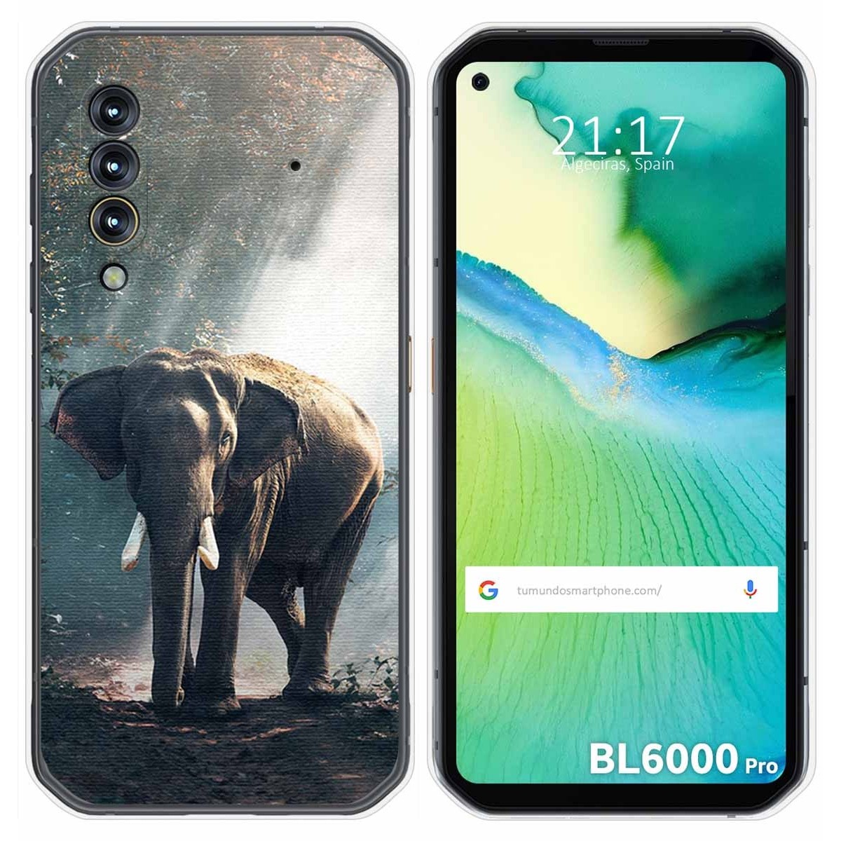 Funda Gel Tpu para Blackview BL6000 Pro diseño Elefante Dibujos