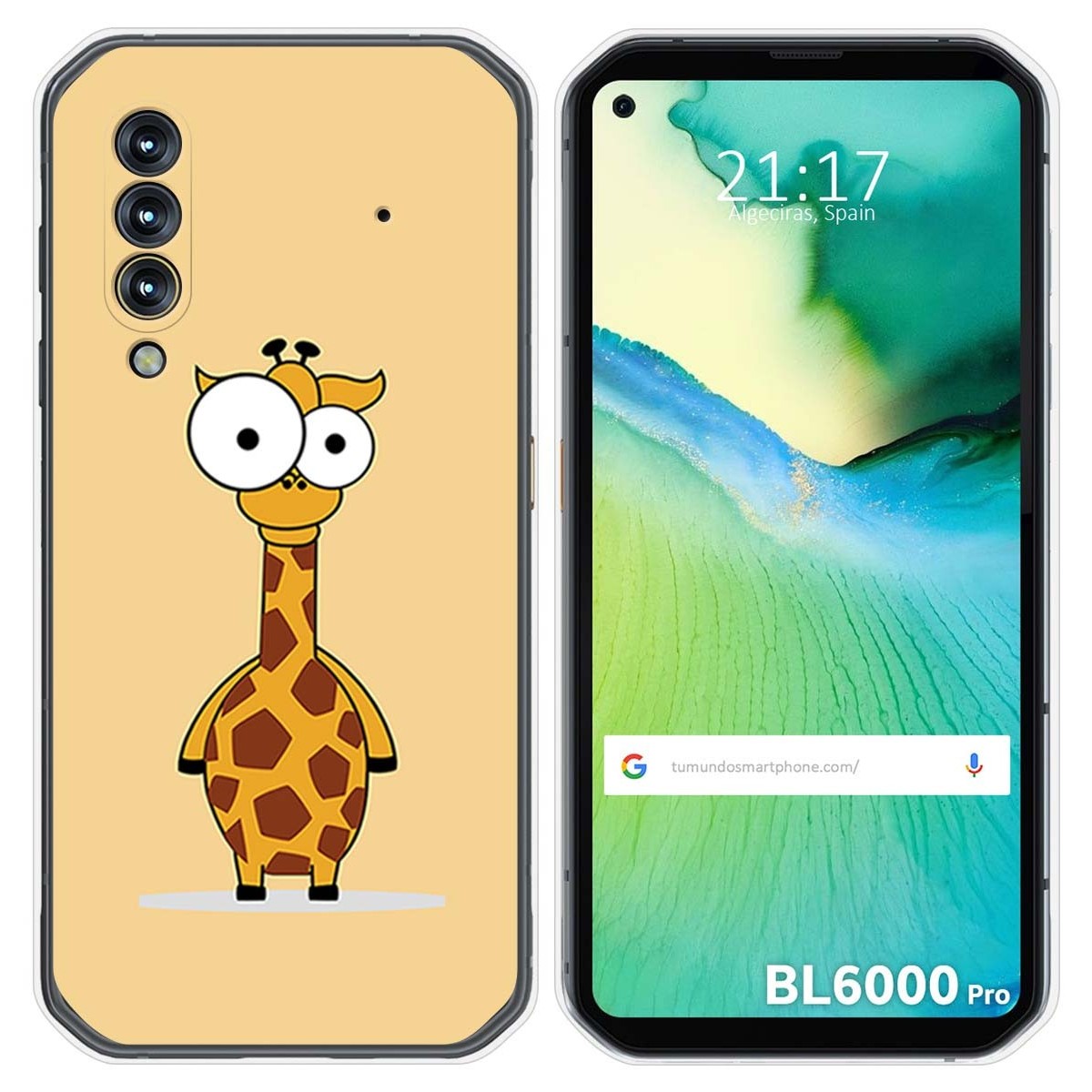 Funda Gel Tpu para Blackview BL6000 Pro diseño Jirafa Dibujos