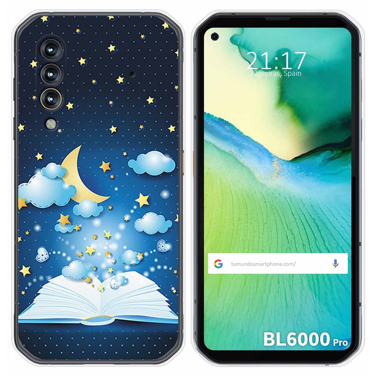Funda Gel Tpu para Blackview BL6000 Pro diseño Libro Cuentos Dibujos