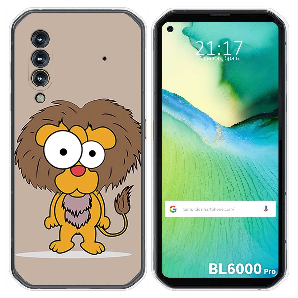 Funda Gel Tpu para Blackview BL6000 Pro diseño Leon Dibujos