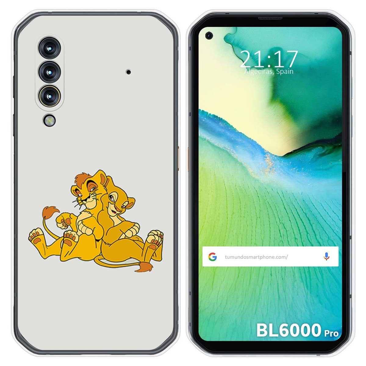 Funda Gel Tpu para Blackview BL6000 Pro diseño Leones Dibujos