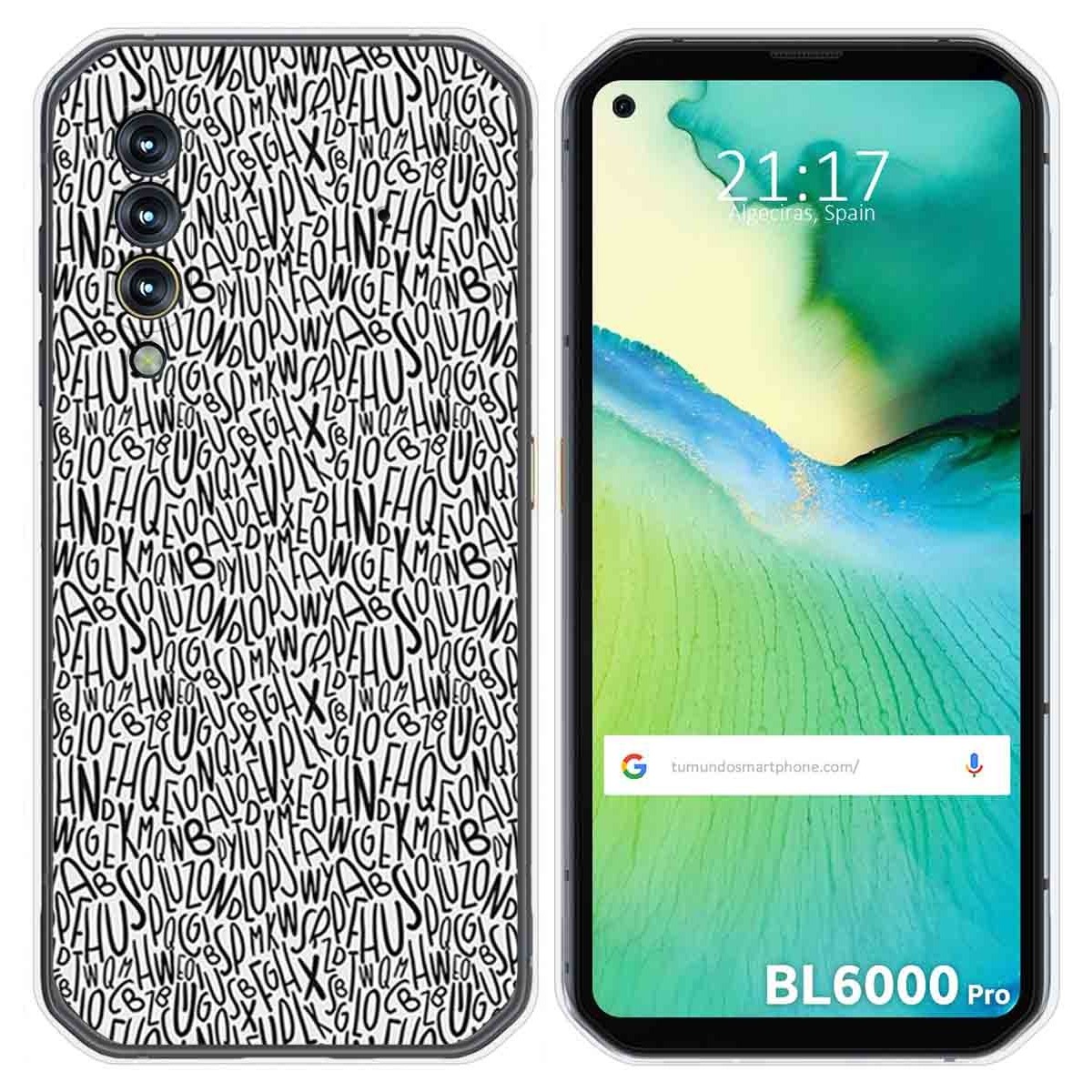 Funda Gel Tpu para Blackview BL6000 Pro diseño Letras Dibujos