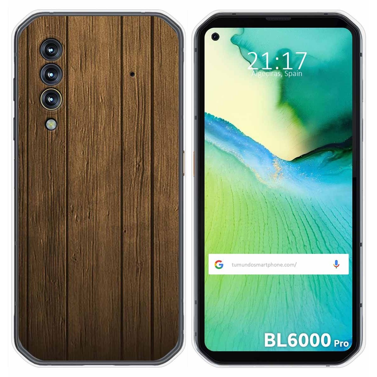 Funda Gel Tpu para Blackview BL6000 Pro diseño Madera Dibujos