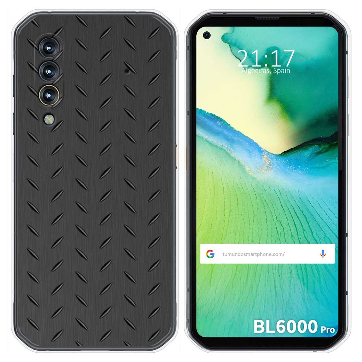 Funda Gel Tpu para Blackview BL6000 Pro diseño Metal Dibujos