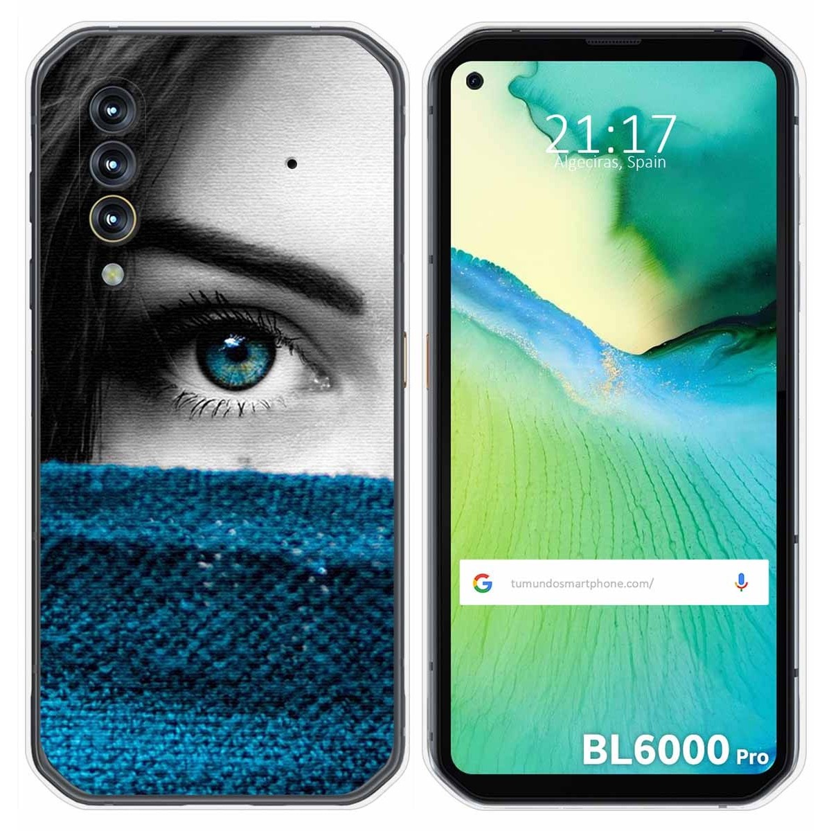 Funda Gel Tpu para Blackview BL6000 Pro diseño Ojo Dibujos