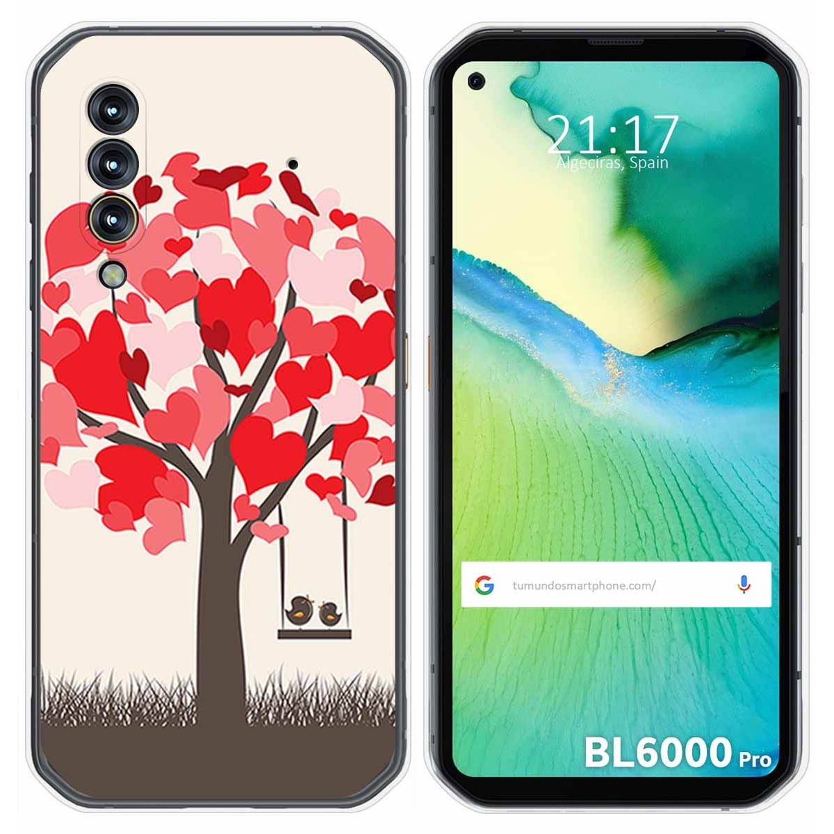 Funda Gel Tpu para Blackview BL6000 Pro diseño Pajaritos Dibujos
