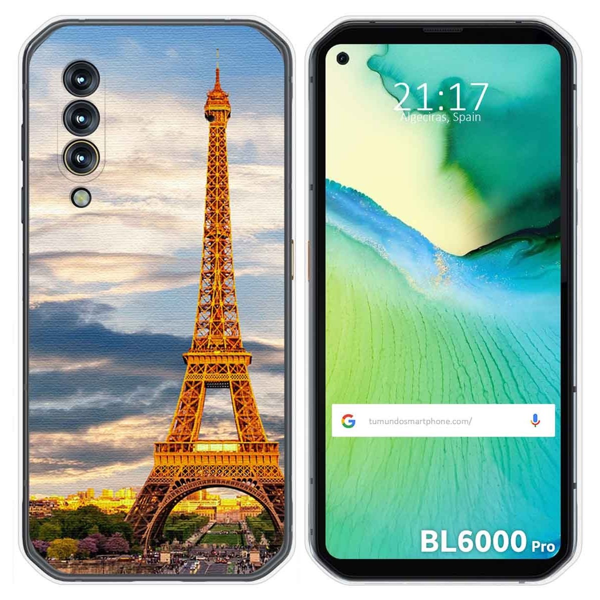 Funda Gel Tpu para Blackview BL6000 Pro diseño Paris Dibujos