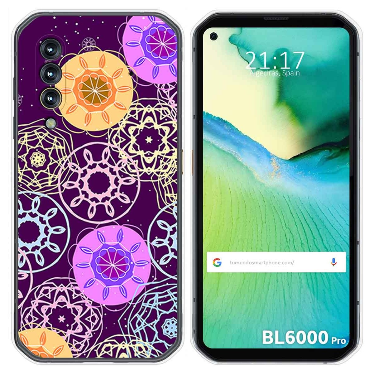 Funda Gel Tpu para Blackview BL6000 Pro diseño Radial Dibujos