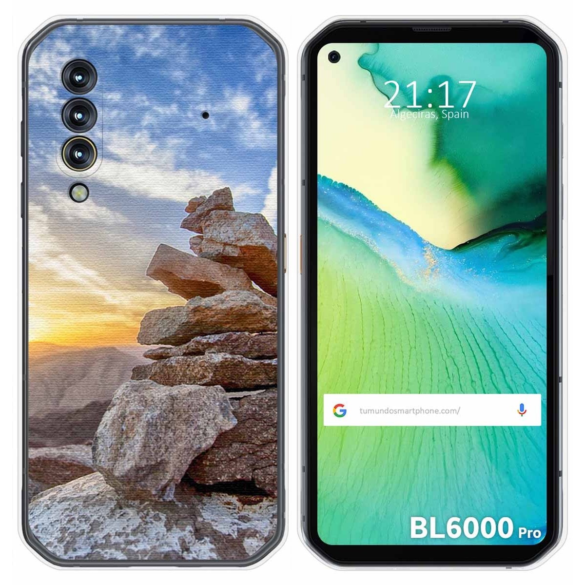 Funda Gel Tpu para Blackview BL6000 Pro diseño Sunset Dibujos